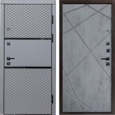 Входная дверь Termo Door Fusion Black Лучи бетон темный