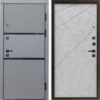 Входная дверь Termo Door Fusion Black Лучи бетон светлый