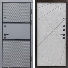 Входная дверь Termo Door Fusion Black Лучи бетон светлый