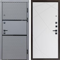 Входная дверь Termo Door Fusion Black Лучи белый