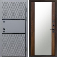 Входная дверь Termo Door Fusion Black Зеркало дуб