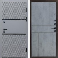 Входная дверь Termo Door Fusion Black Горизонт бетон темный