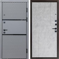 Входная дверь Termo Door Fusion Black Горизонт бетон светлый