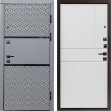 Входная дверь Termo Door Fusion Black Горизонт белый