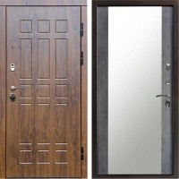 Входная дверь Афина дуб Зеркало бетон темный