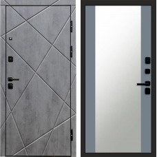 Входная дверь Лучи бетон Зеркало 27 Grey Софт