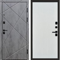Дверь Termo Door Лучи бетон Flat Белый софт