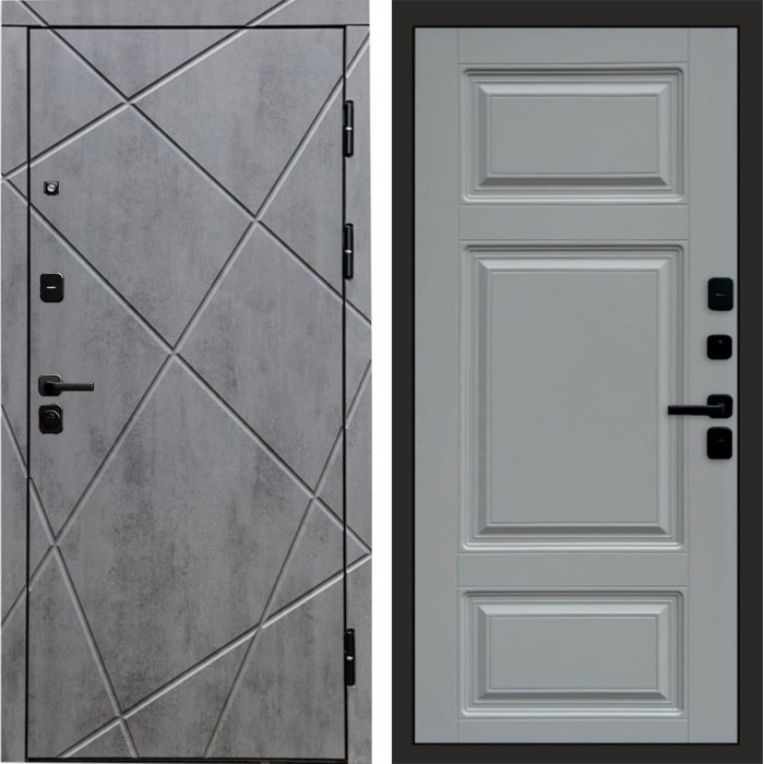 Дверь Termo Door Лучи бетон Лион Grey софт