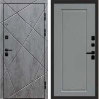 Входная дверь Лучи бетон Гранд Grey софт