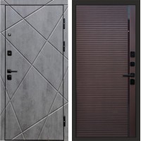 Входная дверь Лучи бетон Porte Шоколад
