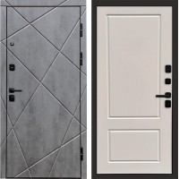 Дверь входная Termo Door Лучи бетон Марсель Слоновая кость