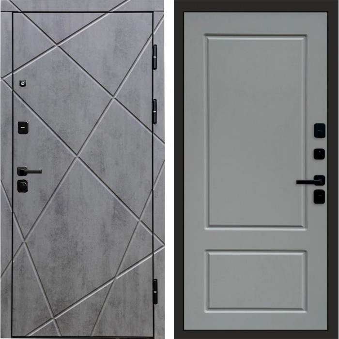 Дверь входная Termo Door Лучи бетон Марсель Grey софт