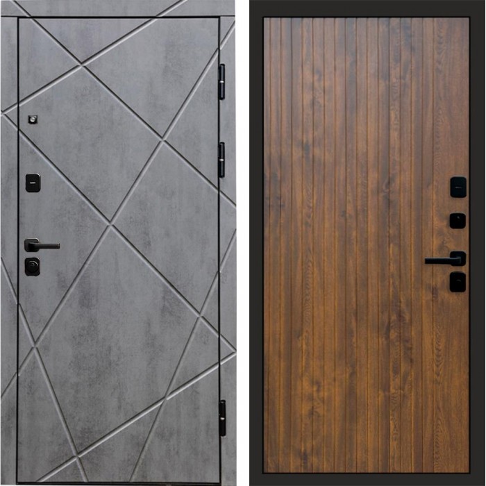 Дверь Termo Door Лучи бетон Flat Дуб