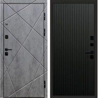 Termo Door Лучи бетон Flat Черный кварц