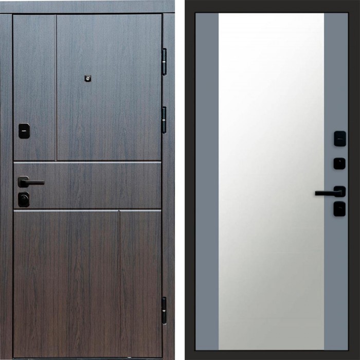 Входная дверь Вертикаль венге Зеркало 27 Grey Софт