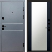 Дверь Termo Door Вертикаль Grey Зеркало 27 Черный кварц с Тонировкой