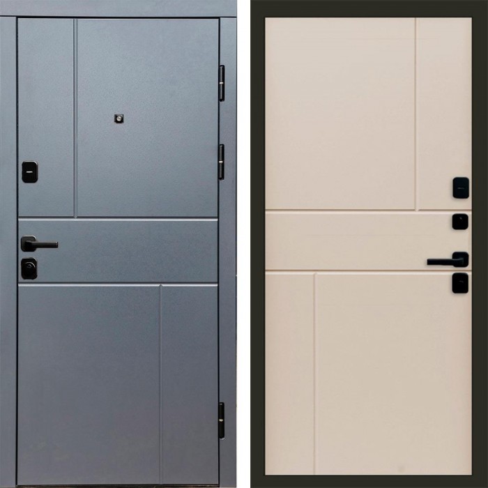 Дверь Termo Door Вертикаль Grey Горизонт Слоновая кость