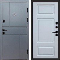 Дверь Termo Door Вертикаль Grey Лион Белый софт