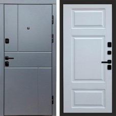 Дверь Termo Door Вертикаль Grey Лион Белый софт