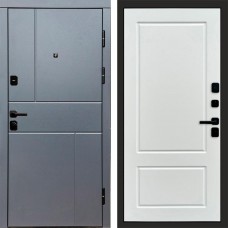 Дверь входная Termo Door Вертикаль Grey Марсель Белый софт
