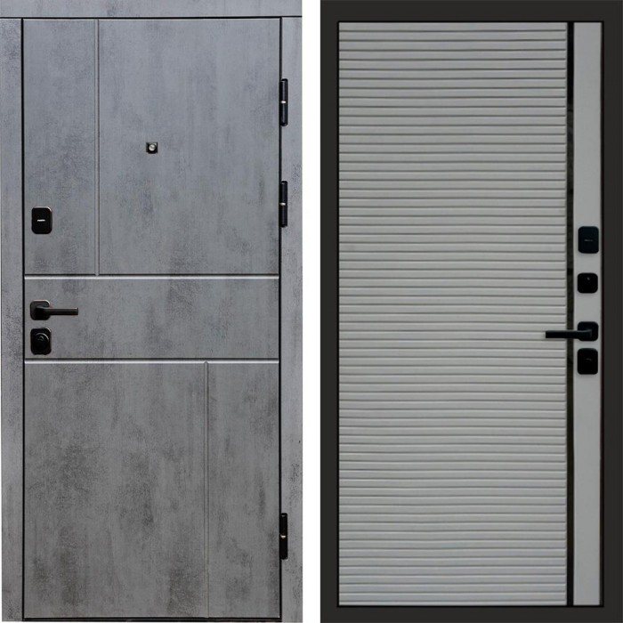 Входная дверь Вертикаль Бетон Porte Grey софт