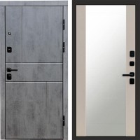 Дверь Termo Door Вертикаль Бетон Зеркало 27 Слоновая кость