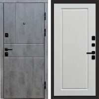 Входная дверь Вертикаль Бетон Гранд Белый Софт