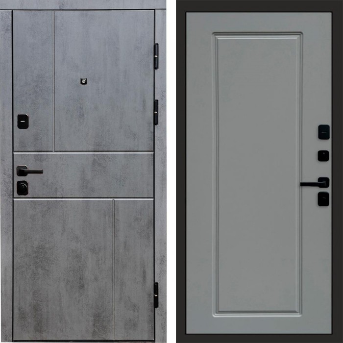 Входная дверь Вертикаль Бетон Гранд Grey софт