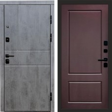 Дверь входная Termo Door Вертикаль Бетон Марсель Шоколад