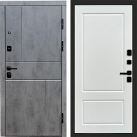 Дверь входная Termo Door Вертикаль Бетон Марсель Белый софт