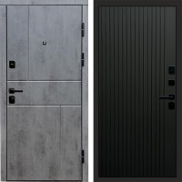 Termo Door Вертикаль Бетон Flat Черный кварц