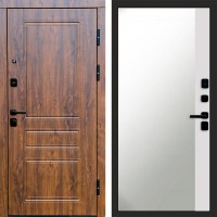 Входная дверь Орегон дуб Зеркало фацет Белый софт