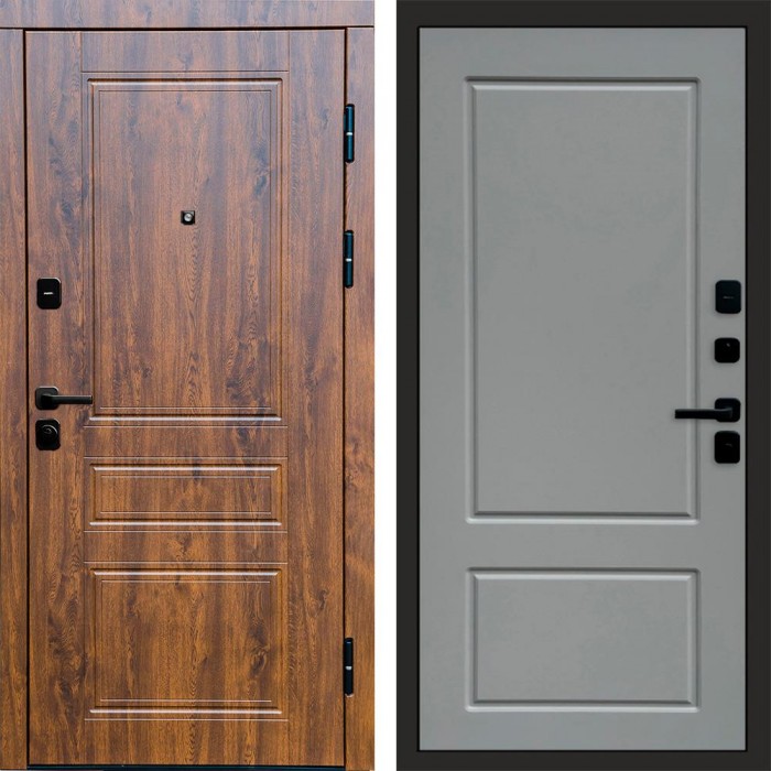 Дверь входная Termo Door Орегон дуб Марсель Grey софт
