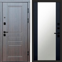 Входная дверь Орегон венге Зеркало 27 Черный кварц + тонировка