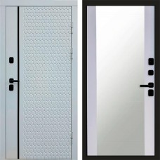 Входная дверь White Line Зеркало белый софт