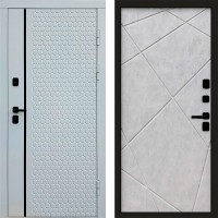 Входная дверь White Line Лучи бетон светлый