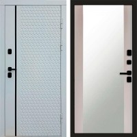 Входная дверь White Line Зеркало Лиственница белая