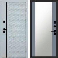 Входная дверь White Line Зеркало 27 Grey Софт