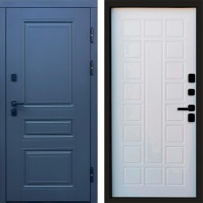 Входная дверь Орегон Графит Престиж белый матовый