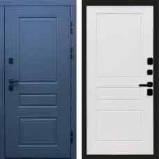 Входная дверь Орегон Графит Классика белое дерево