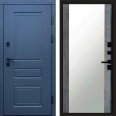 Входная дверь Орегон Графит Зеркало бетон темный