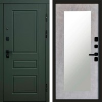 Входная дверь Орегон Грин Зеркало триумф бетон светлый