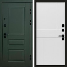 Входная дверь Орегон Грин Горизонт белый