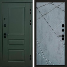 Входная дверь Орегон Грин Лучи бетон темный