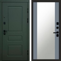 Входная дверь Орегон Грин Зеркало 27 Grey Софт
