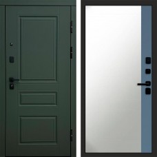 Входная дверь Орегон Грин Зеркало фацет Grey софт