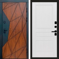 Входная дверь Геометрия Классика белое дерево