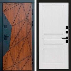 Входная дверь Геометрия Классика белое дерево