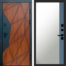 Входная дверь Геометрия Зеркало фацет Grey софт