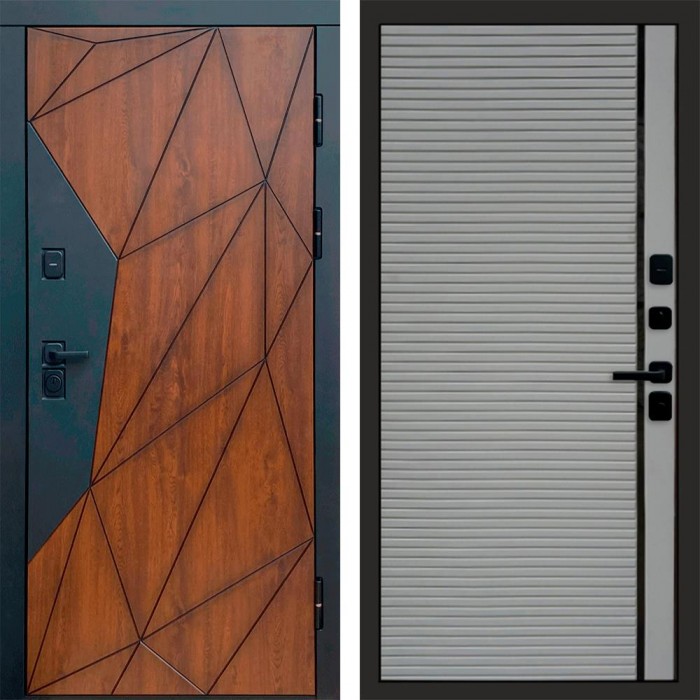 Входная дверь Геометрия Porte Grey софт